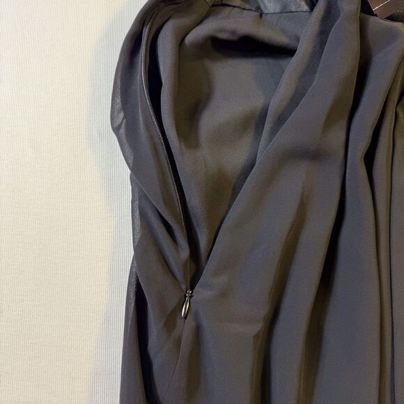 Jones New York Evening Dress Size 4 Black Maxi Sheath Satin Top Low Back NWT - Picture 15 of 16